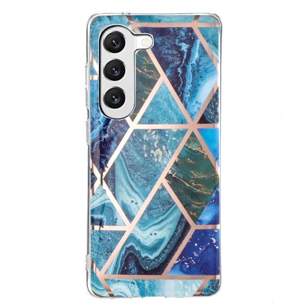 Deco Samsung Galaxy S23 Etui - Blå / Grøn Marmor Blue