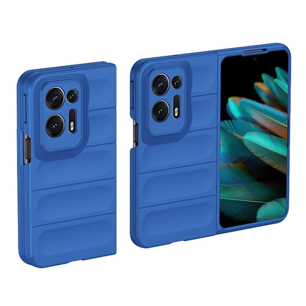 Mjukt greppformat Oppo Find N2 skal - Blå Blå