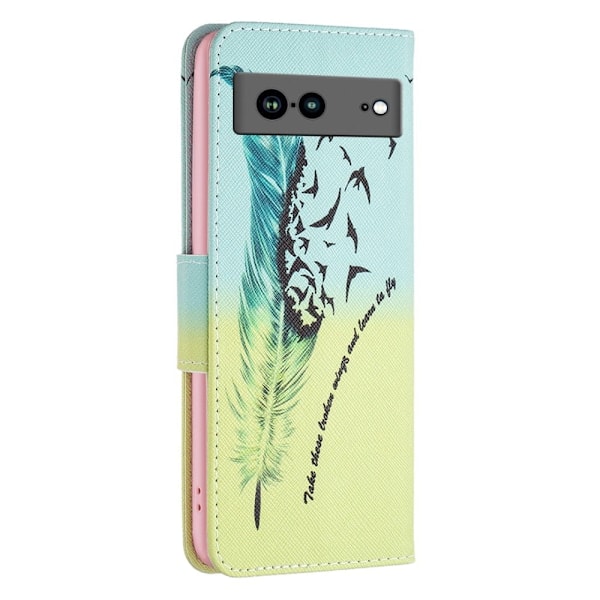 Wonderland Google Pixel 7a Flip Etui - Fjer Green