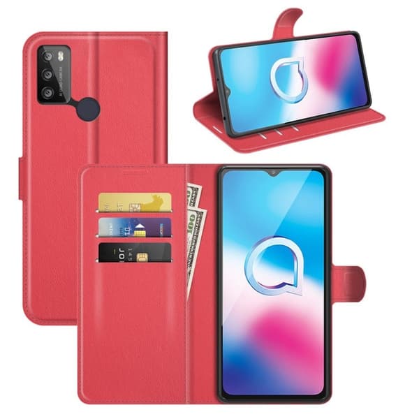 Classic Alcatel 3L (2021) / Alcatel 1S (2020) fodral - Röd Röd