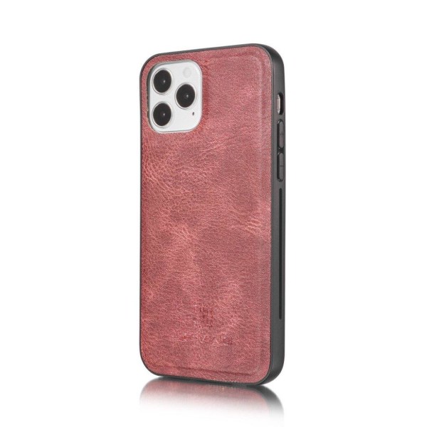 DG.MING iPhone 12 Pro / iPhone 12 2-i-1 etui med pung - Rød Red