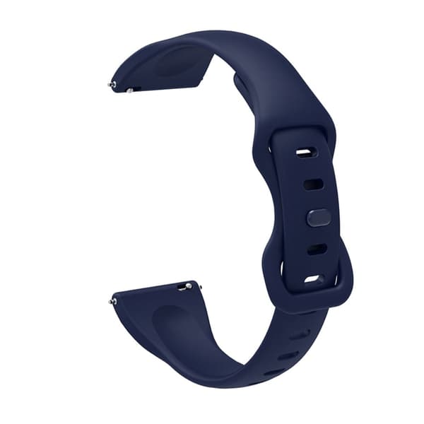 22 mm universal klockarmband med 8-format spänne i silikon - Midnattsblå Blå