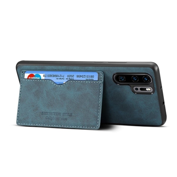 Huawei P30 Pro konstläderklätt skal - Blå Blå