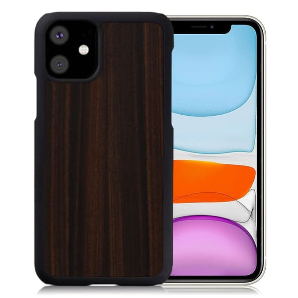 Man&Wood premiumfodral för iPhone 11 - Ebenholts Brun