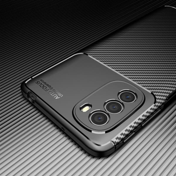 Carbon Shield Motorola Moto G41 skal - Blå Blå