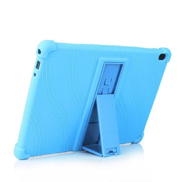 Designfodral i silikon med utdragbar kickstand för Lenovo Tab M1 Blå
