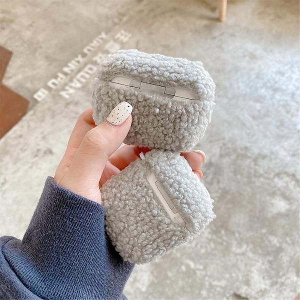 AirPods Pro 2 plysetui med spænde - Grå Silver grey