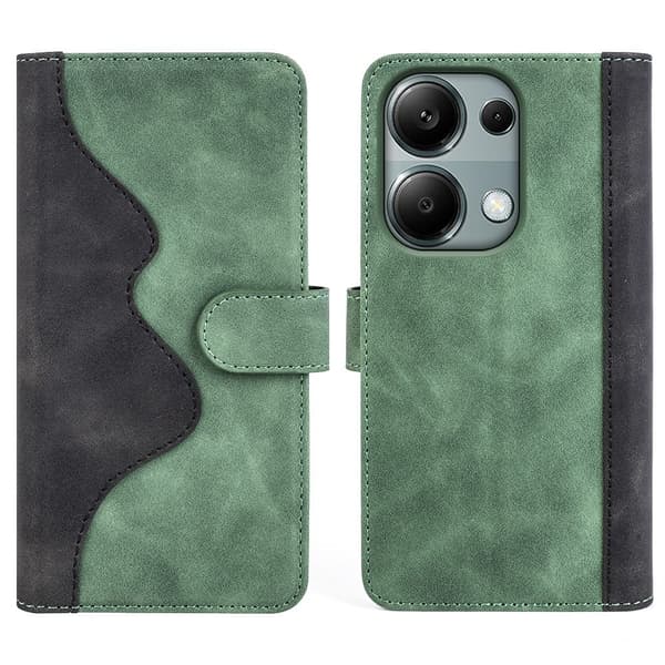 Tofarget lærdeksel for Xiaomi Redmi Note 13 Pro 4G - Grønn Green