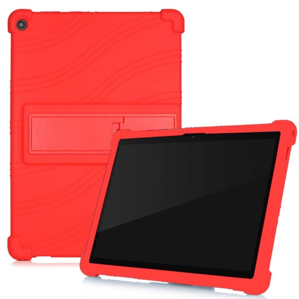 Silicone slide-out kickstand design case for Lenovo Tab M10 FHD Red