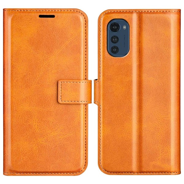 Motorola Moto E32 nahkainen lompakokkotelo - Keltainen Yellow