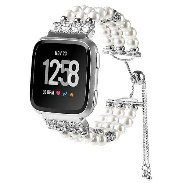 Fitbit Versa 2 / Versa Lite / Versa elegantti tekohelmi kellonhihna - Valkoinen White