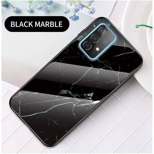 Fantasy marmor Samsung Galaxy A52 5G cover - sort marmor Black