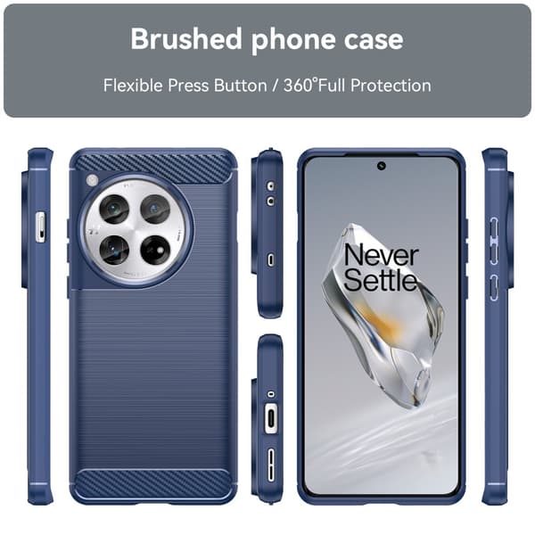 Carbon Flex OnePlus 12 cover - Blå Blue