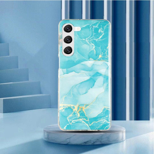 Marble Samsung Galaxy A14 Etui - Grøn Green