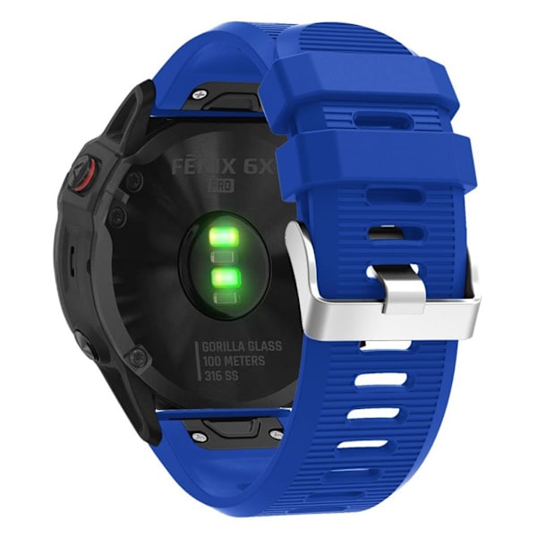 Garmin Fenix 6X kryds korn silikone Urrem - Blå Blue