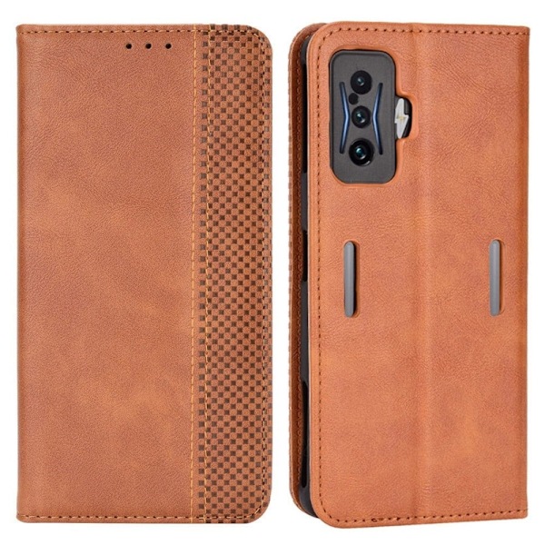 Bofink Vintage läder Xiaomi Poco F4 GT / Xiaomi Redmi K50 Gaming fodral - Brun Brun