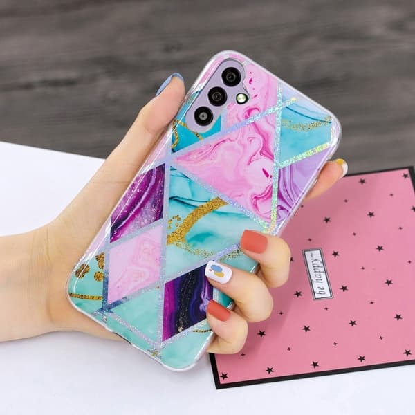 Deco Samsung Galaxy A34 5G skal - Galvaniserad Triangel Romb multifärg
