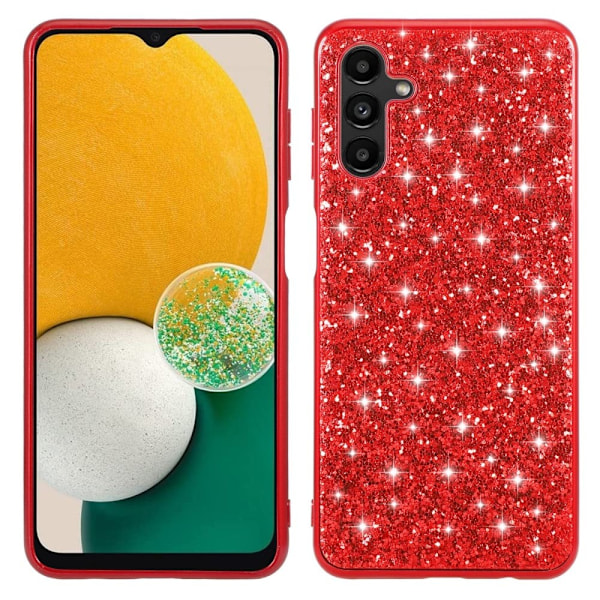 Glitter Samsung Galaxy A34 5G Suojakotelo - Punainen Red