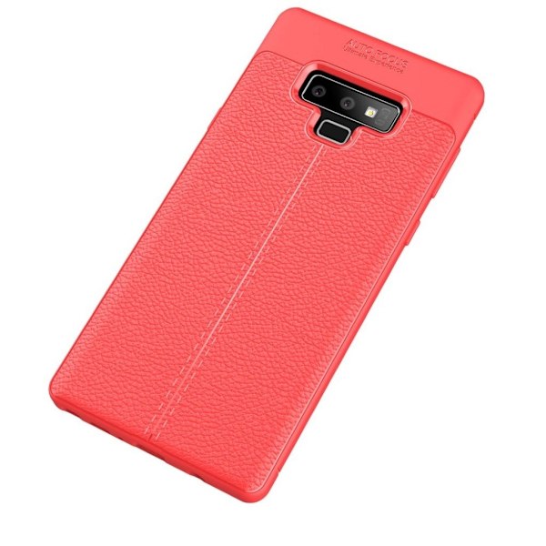 Samsung Galaxy Note9 beskyttelsesetui i silikone med smuk Litchi tekstur - Rød Red