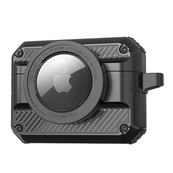 AirPods 3 / AirTags suojakotelo soljella - Musta Black