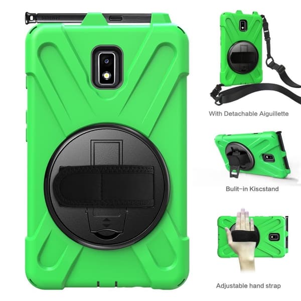Samsung Galaxy Tab Active 2 X-Shape combo deksel  - Grønn Green