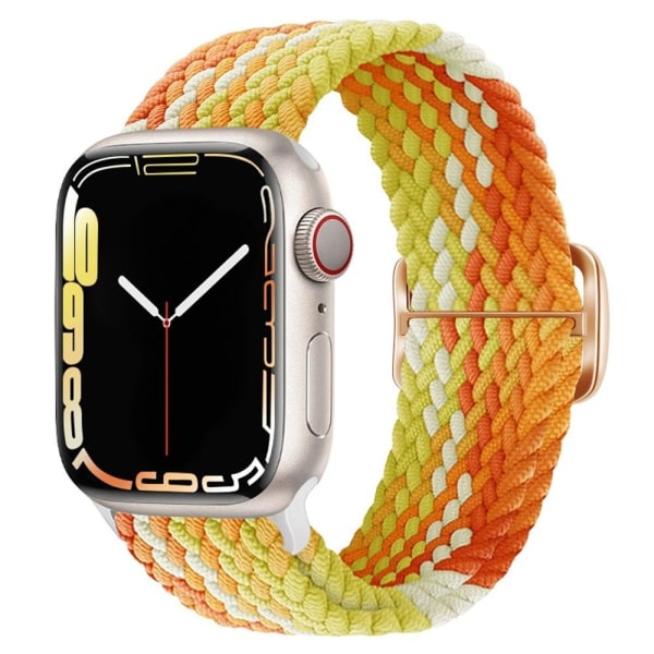 Apple Watch Series 8 (41mm) fleksibel urrem i vævet stil - Orange Orange