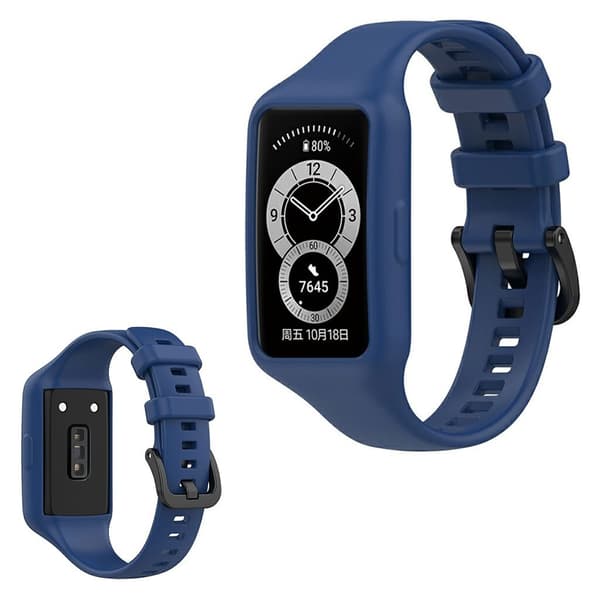 Honor Band 6 integreret silikone urrem - Marine Blå Blue