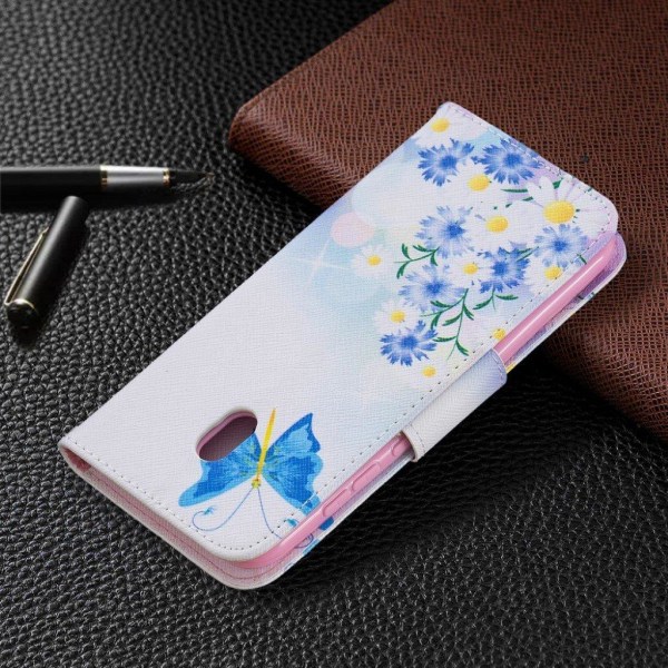 Wonderland Nokia C1 Plus flip case - Butterfly and Flower Multicolor