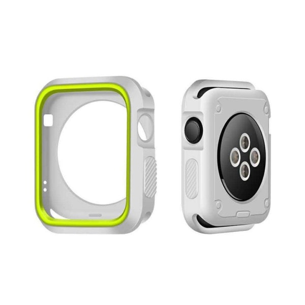 Apple Watch 42mm kaksivärinen näytön suojakuori - Valkoinen ja v Green