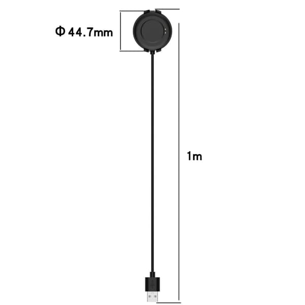 1 m USB-laddningskabel för Ticwatch GTK Svart