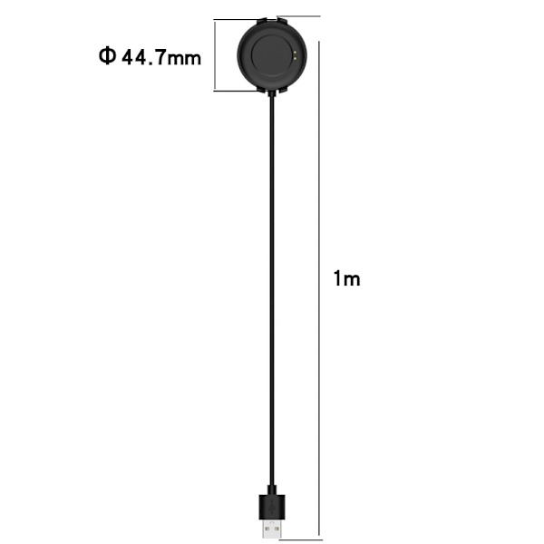 1 m USB-opladerkabel til Ticwatch GTK Black
