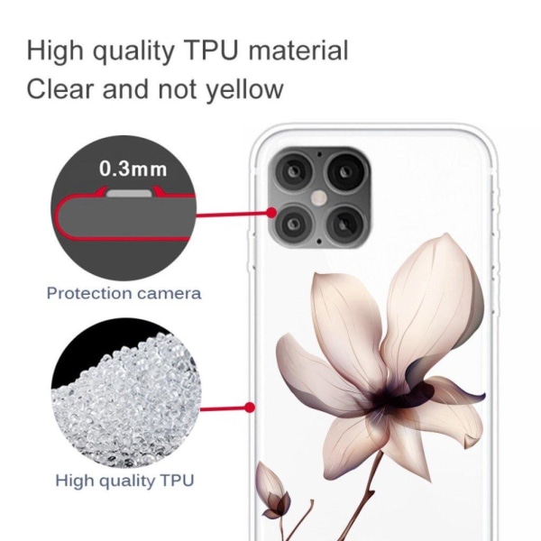 Deco iPhone 12 Pro / iPhone 12 skal - Vacker Blomma Rosa