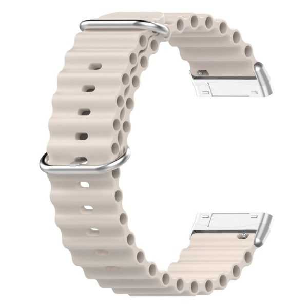 Fitbit Sense 2 / Versa 4 / 3 ocean band style urrem - Starlight Farve White