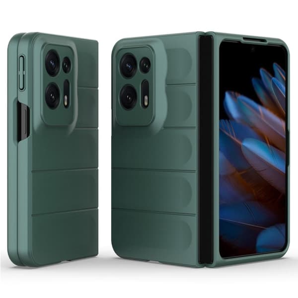 Blødt grebsformet Oppo Find N2 cover - Grøn Green