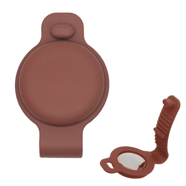 AirTags clip design silicone cover - Brown Brown