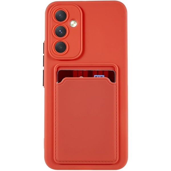 Cover med Kortholder til Samsung Galaxy A54 - Coral Orange