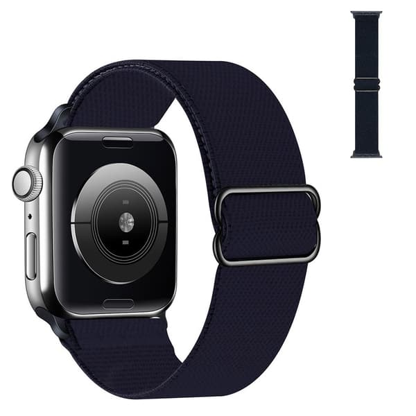 Apple Watch 40 mm justerbar nylon-urrem - Midnatsblå Blue