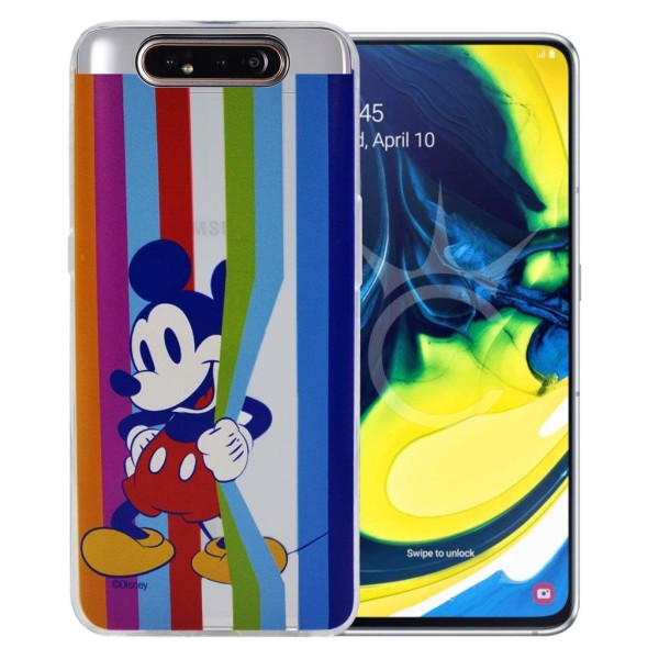 Musse Pigg #26 Disney-skydd för Samsung Galaxy A80 - Transparent Transparent