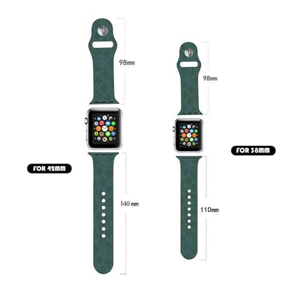 Apple Watch (41mm) klockarmband i silikon med söta tryck - Midnattsblå Kaktus Blå