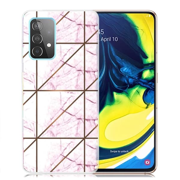 Marble Samsung Galaxy A82 5G Suojakotelo - White In Square Strike Marble White