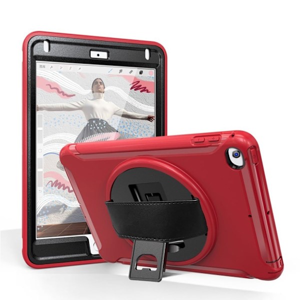 iPad Mini (2019) 3-kerroksinen monitoiminen hybridikotelo - Punainen Red