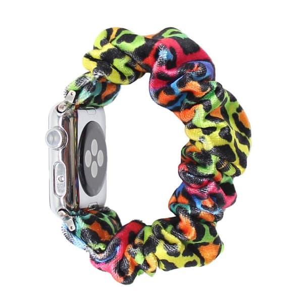 Apple Watch Series 6 / 5 40mm pulserende hårbåndsarmbånd - Farverigt Leopardmønster Multicolor