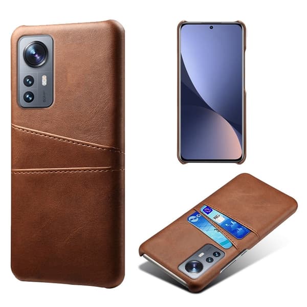 Dual Card Etui Xiaomi 12 / 12x - Brun Brown