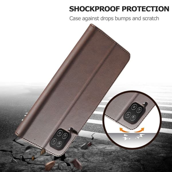 LC.IMEEKE Samsung Galaxy M53 5G flip case - Ruskea Brown