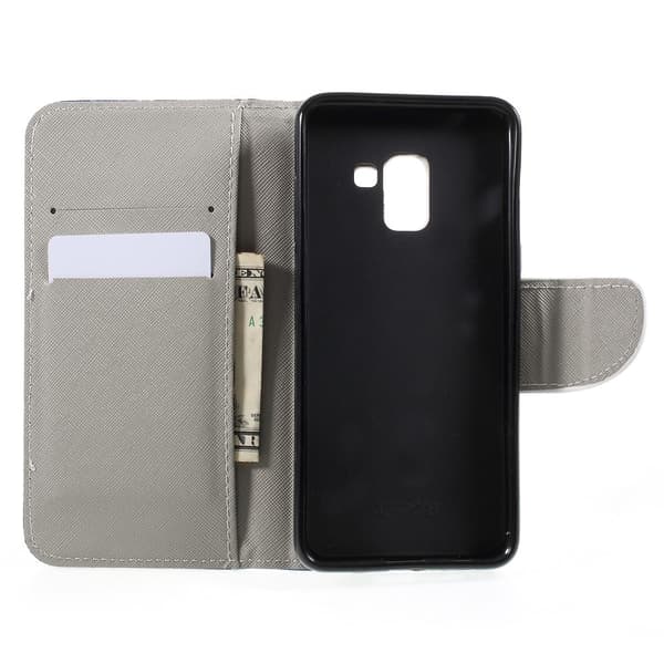 Wonderland Samsung Galaxy A8 (2018) Flip Etui - Camouflage Cloth Green