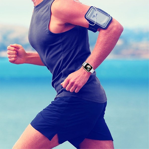Xiaomi Redmi Watch 2 klockarmband i rostfritt stål med skydd - Färgstark / Silver Ram multifärg