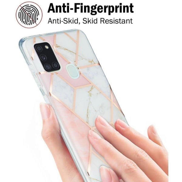 Marble design Samsung Galaxy A21s kotelot - Pinkki Pink