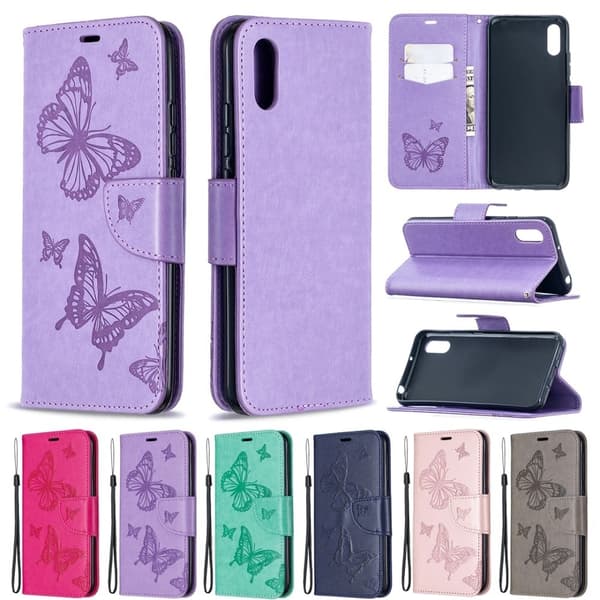 Butterfly Xiaomi Redmi 9A Flippetui - Lilla Purple
