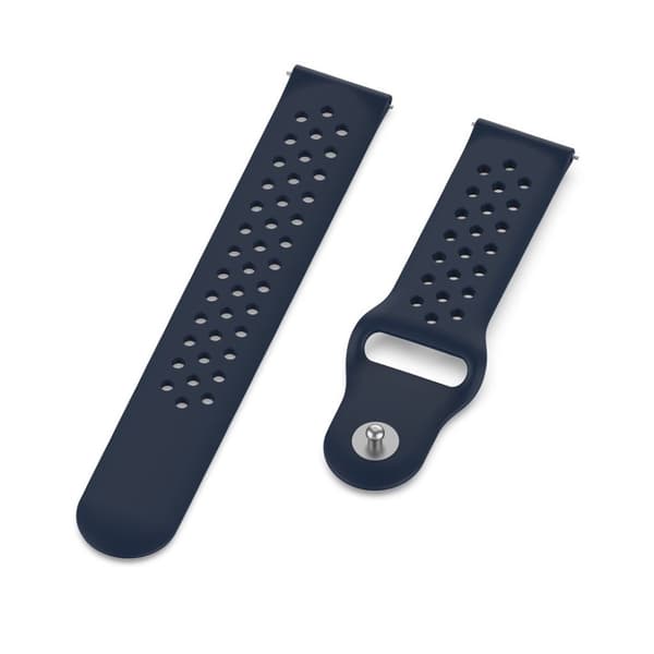 22mm Huawei Watch 2 Pro silikone Urrem - Sort Blue Black