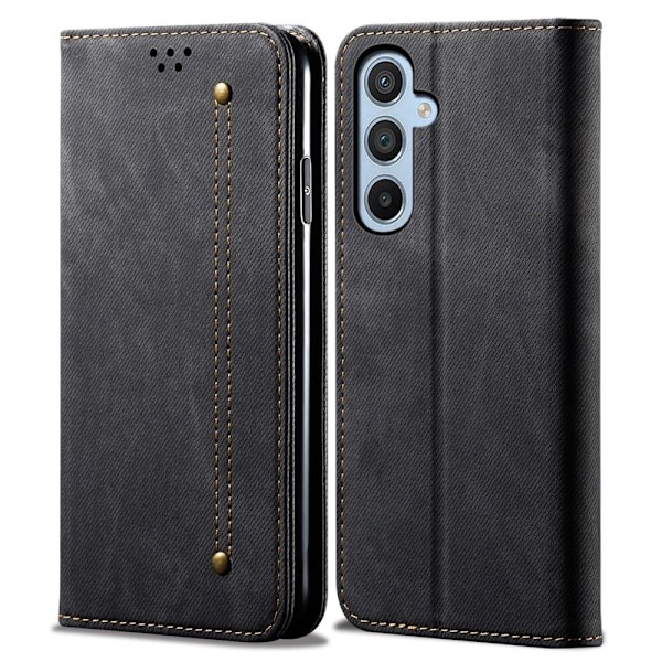 Jeans Samsung Galaxy A54 Flip Etui - Sort Black